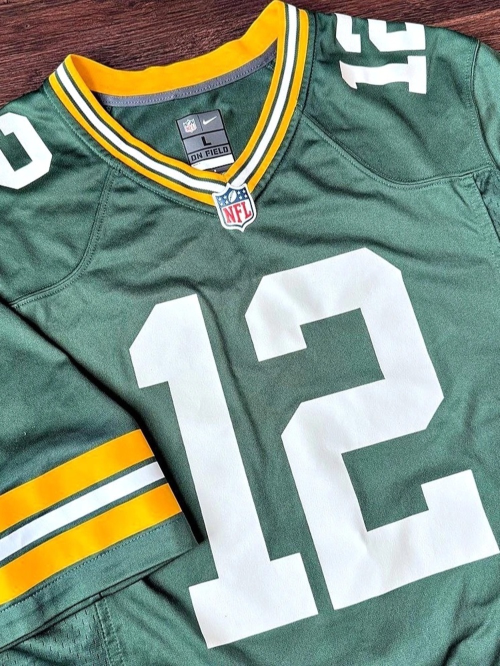 Green Bay Packers Jersey Aaron Rogers #12 Mens Size Large NFL Nike On Field